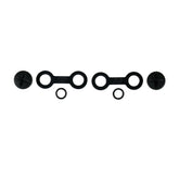 Minelab headphone cap kit parts displayed showing protective caps for metal detector audio port