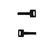 Close-up view of Minelab replacement coil bolt threading and head design
