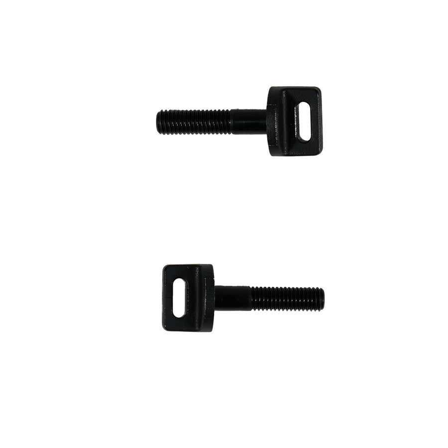 Close-up view of Minelab replacement coil bolt threading and head design