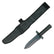 Black Digging knife with sheath on a white background