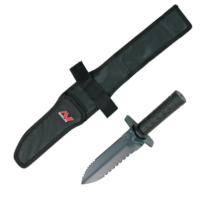 Digging Knife with black sheath on a white background