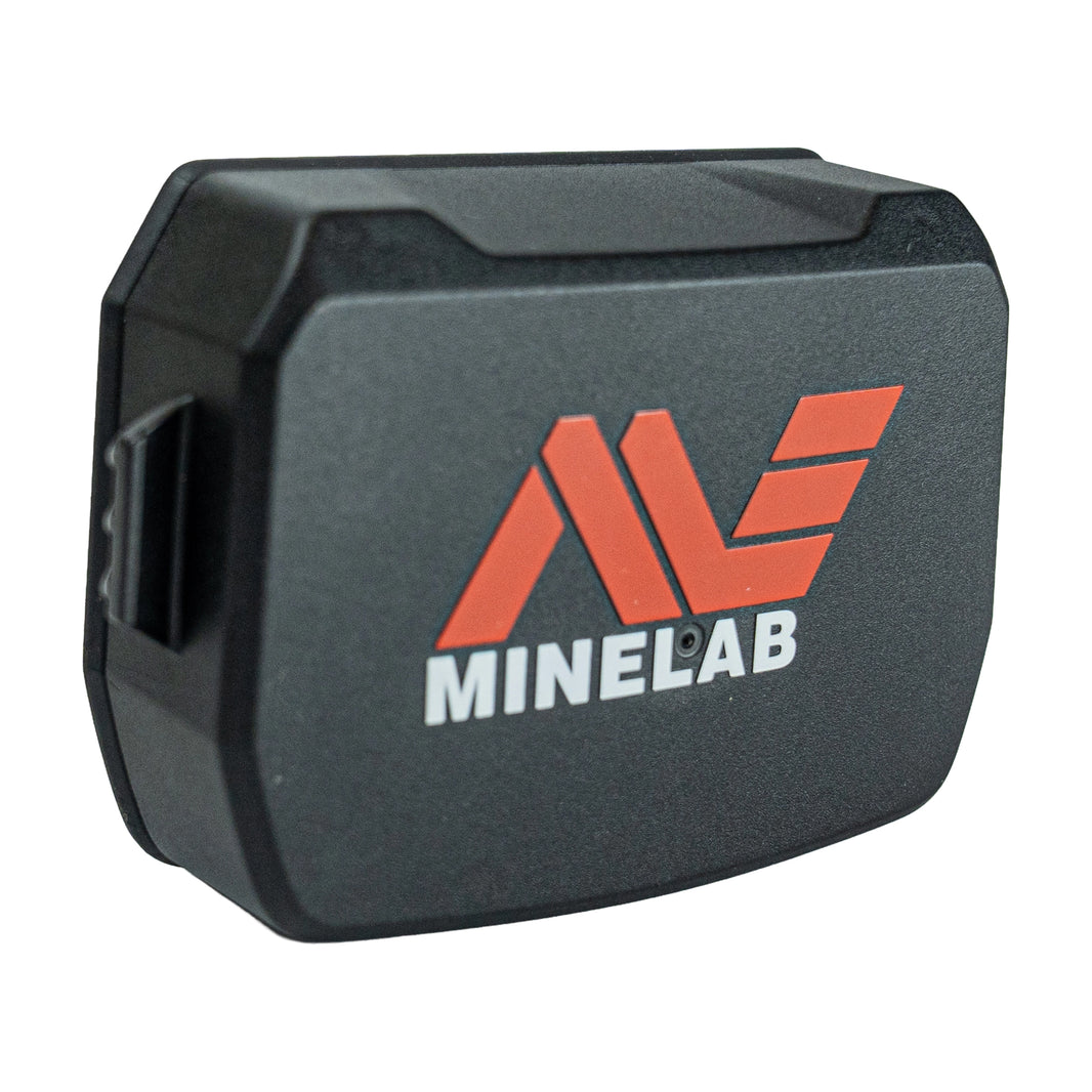 Minelab Li-Ion Rechargeable Battery Pack for GPZ 8000 (7.2V / 46Wh) front side with Minelab logo