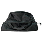 Minelab Detector Backpack flat top view with rubber handle and pouch pocket with zipper