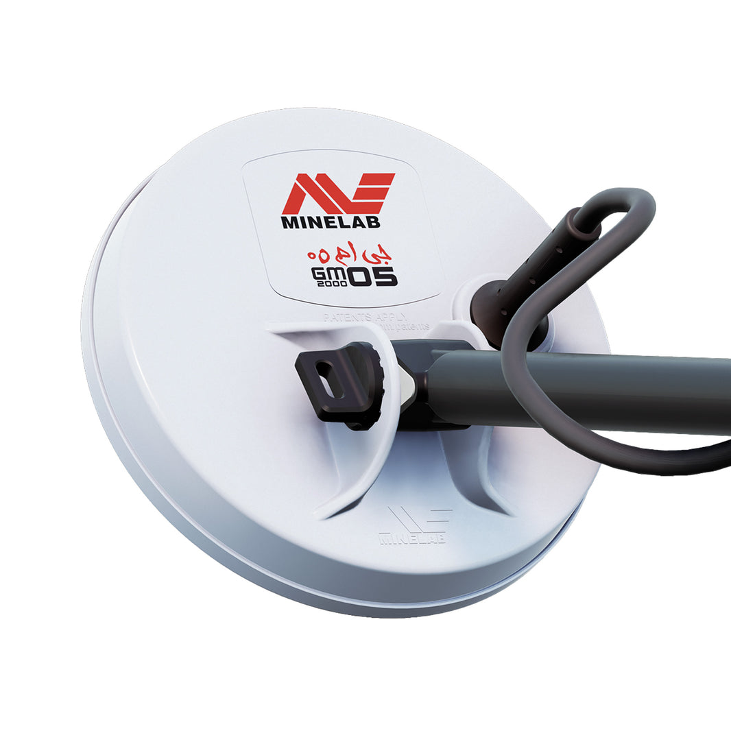 Minelab 5" Round DD for Gold Monster 2000 Metal Detector white with white background 