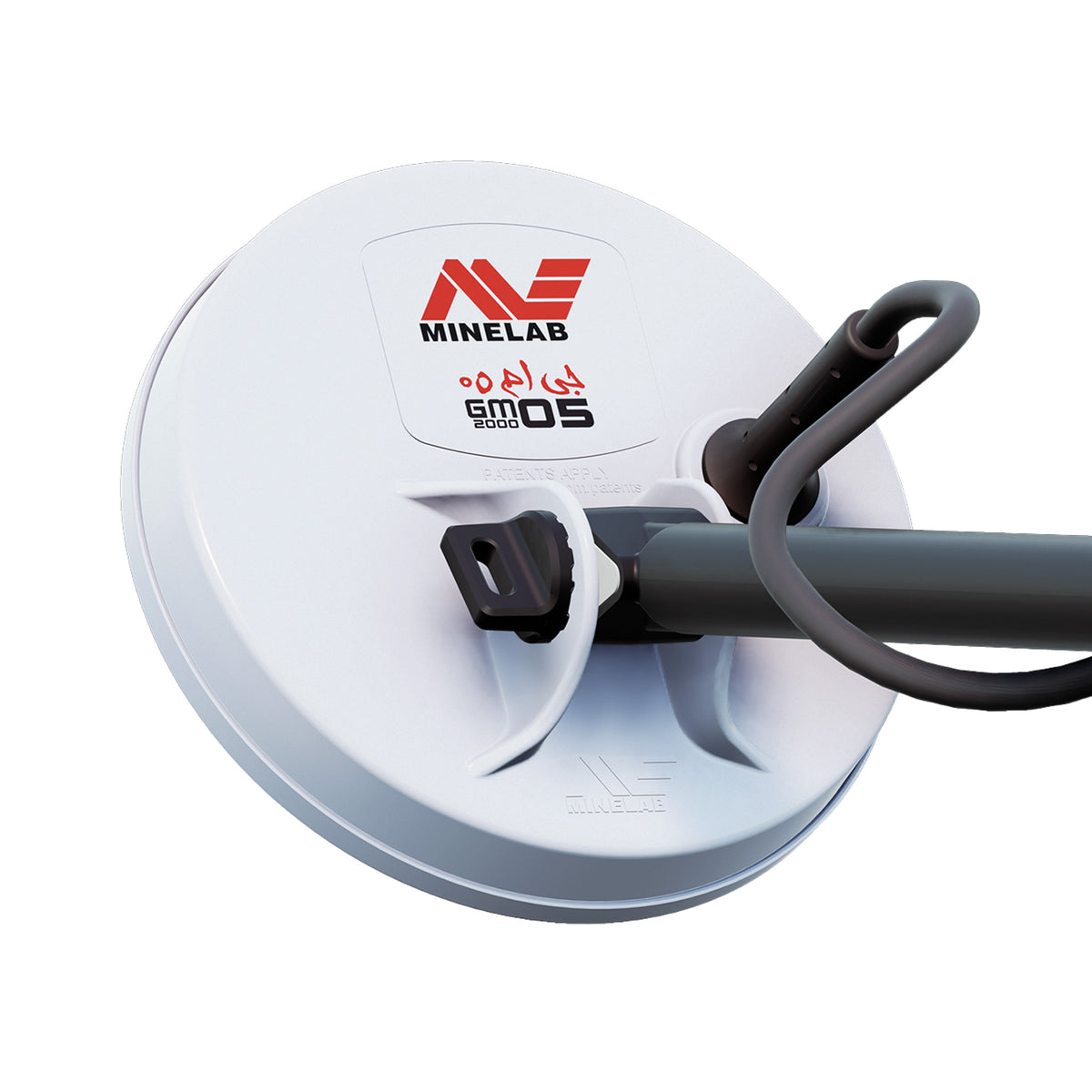Minelab 5" Round DD for Gold Monster 2000 Metal Detector white with white background 
