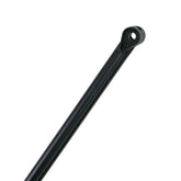 A close-up of a black Fiberglass shaft with a circular mounting bracket at one end, shown against a solid white background.