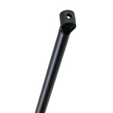 A close-up of a black Fiberglass shaft shown against a plain white background.
