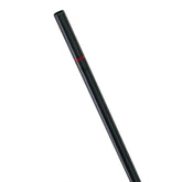 A close-up of a black Fiberglass shaft shown diagonally on a plain white background, with a small red band or marking near the upper middle section.