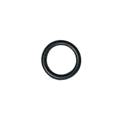 A small black rubber O-ring or gasket centered on a plain white background.