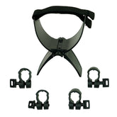 Minelab Armrest and Clamps for Gold Monster 2000 black front view