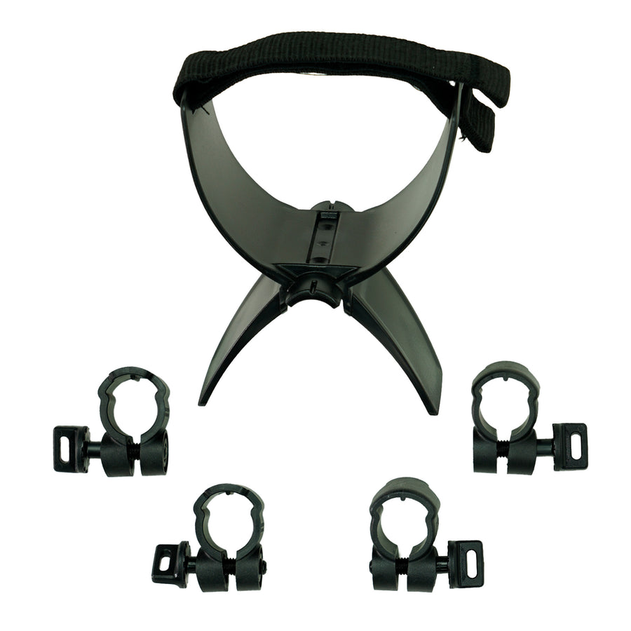 Minelab Armrest and Clamps for Gold Monster 2000 black front view