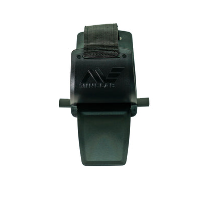 Minelab Armrest with strap for Gold Monster 2000 black with Minelab logo side view