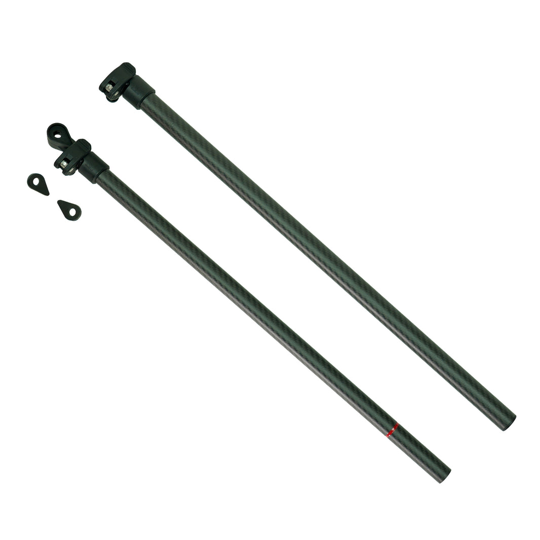 Minelab Telescopic Shaft Assembly for Gold Monster 2000 with upper and lower shaft and hardware black