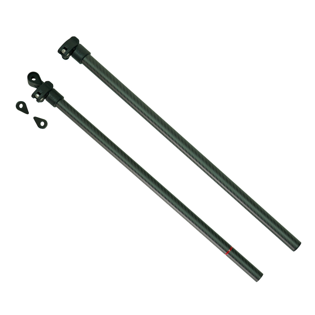 Minelab Telescopic Shaft Assembly for Gold Monster 2000 with upper and lower shaft and hardware black