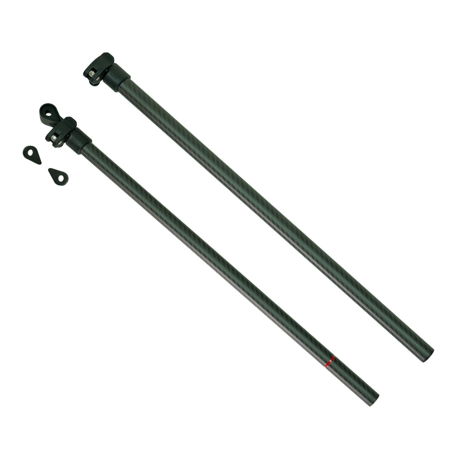 Minelab Telescopic Shaft Assembly for Gold Monster 2000 with upper and lower shaft and hardware black