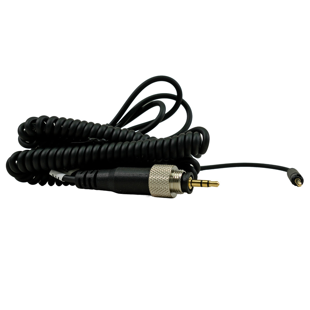 black charger for Sennheiser HD505 headphones with white background