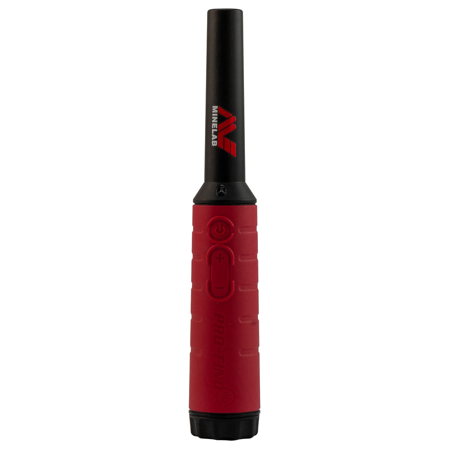Minelab Pro-Find 40 pinpointer tip and LED flashlight close-up
