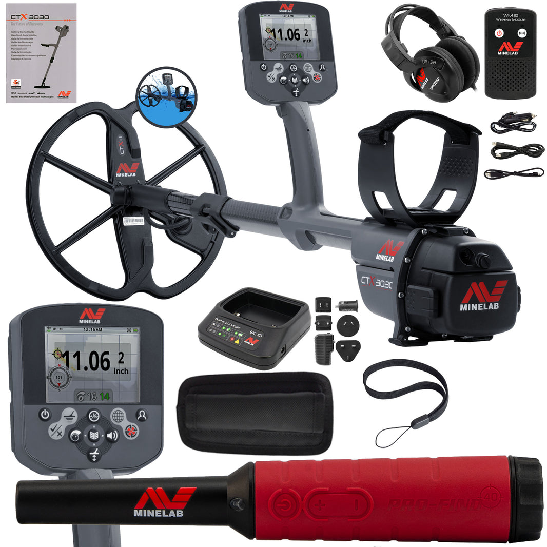 Minelab CTX 3030 Metal Detector Bundle with Pro-Find 40