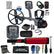 Minelab CTX 3030 Metal detector with headphones, module, charger, red pinpointer, camo pouch, bag, gloves, shovel, and large shovel
