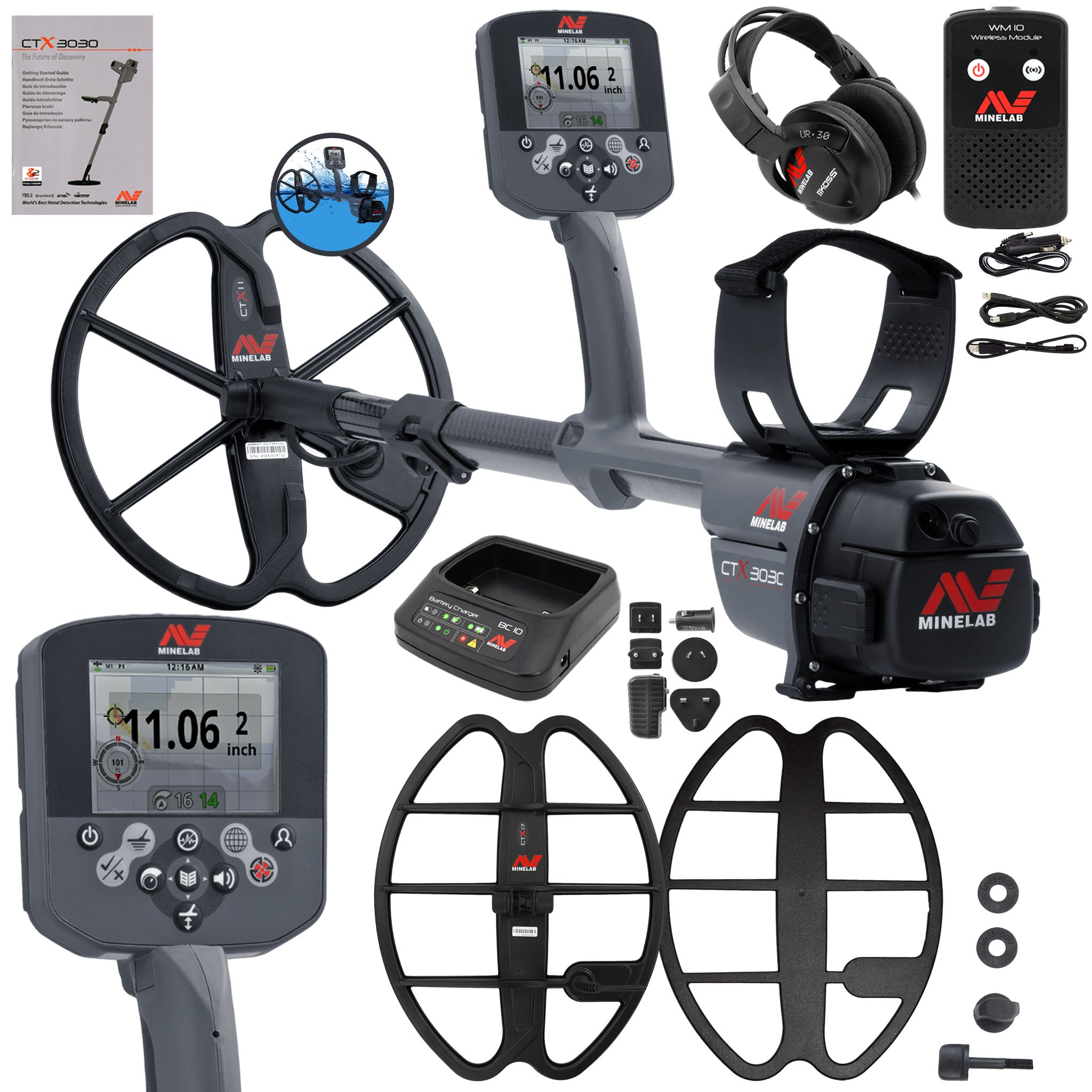 Minelab CTX 3030 Underwater Detector Bundle with  17" DD Smart Coil