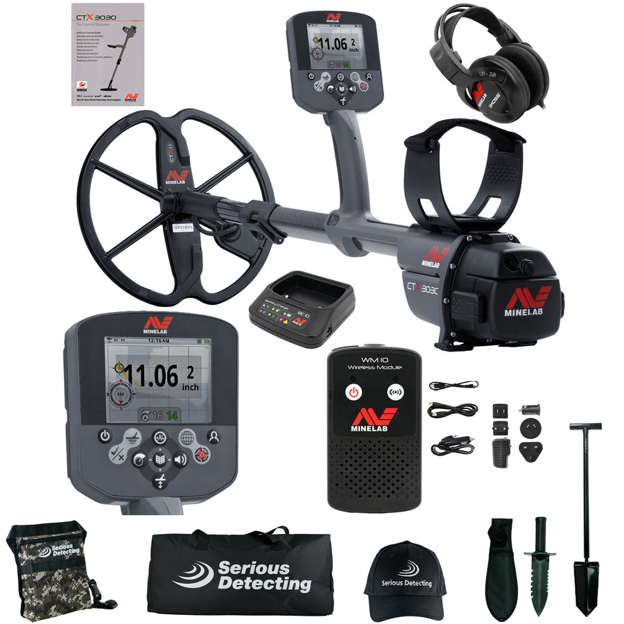 Minelab CTX 3030 Metal Detector and Serious Detecting Accessory kit