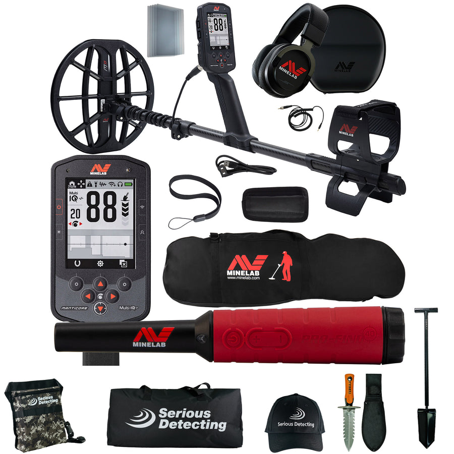 Minelab Manticore High Power Bundle with Pro-Find 40 and Carry Bag and Serious Detecting Kit