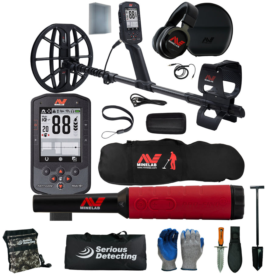 Minelab Manticore High Power Bundle with Pro-Find 40 and Carry Bag and Serious Detecting accessory kit