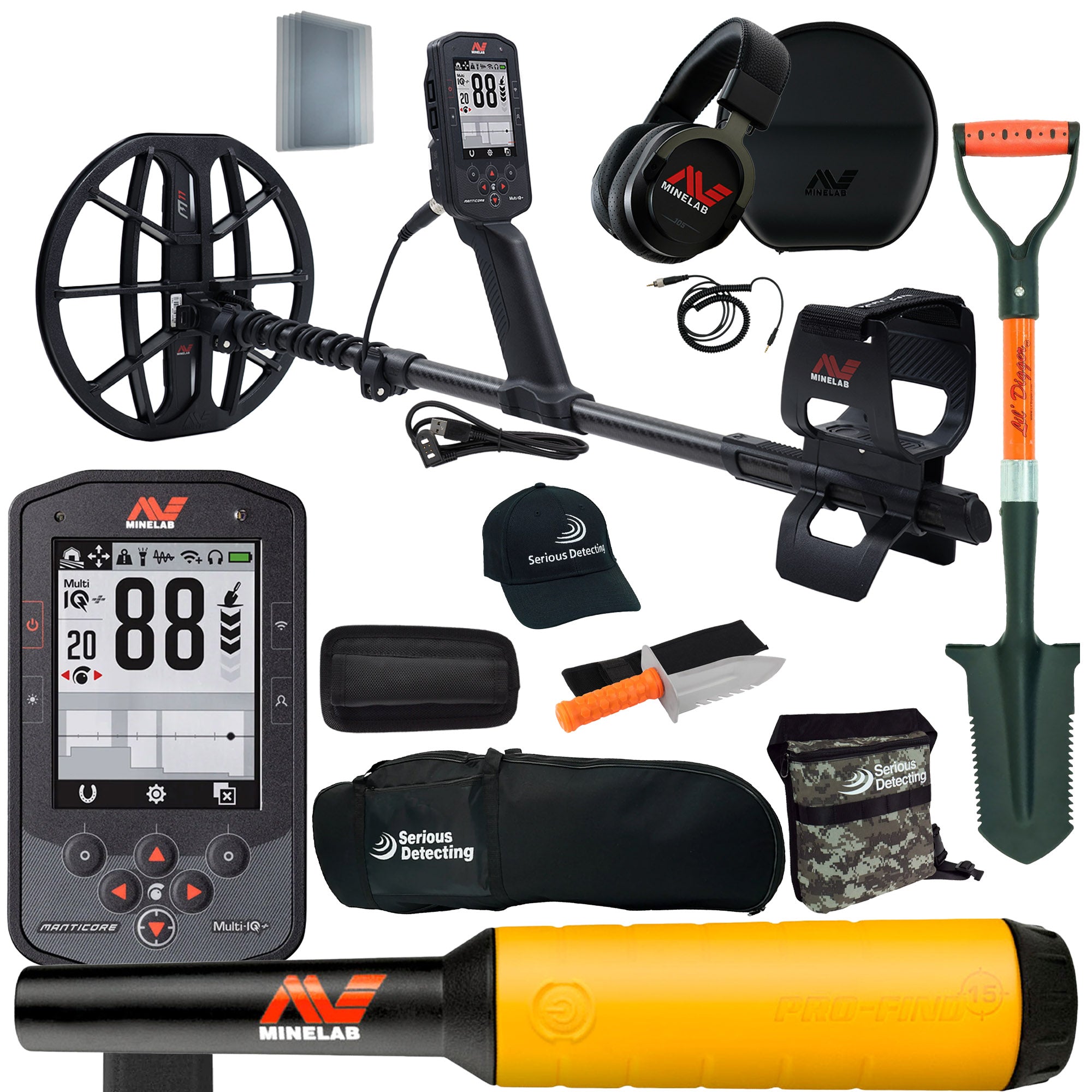 MINELAB Manticore High Power Metal Detector Pro Package - PKSD