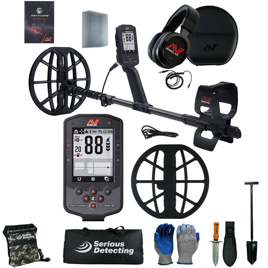 Manticore metal detector with accessories