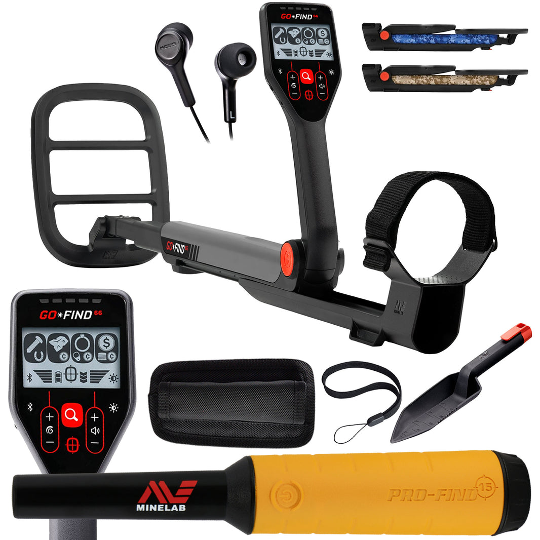 Minelab Go-Find 66 Bundle with Minelab Pro-Find 15 Pinpointer