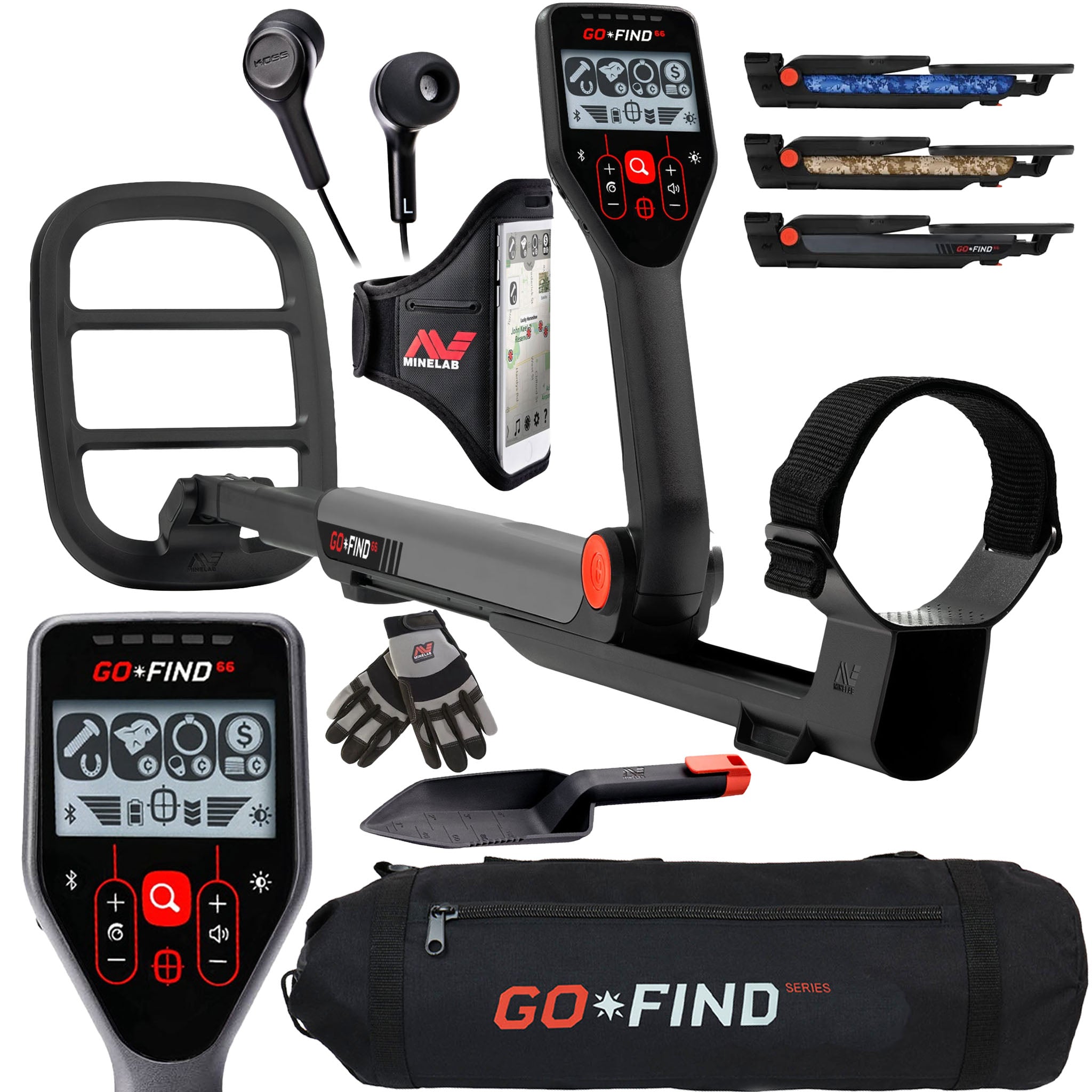 Minelab Go-Find 66 Bundle with Gloves and Carry Bag