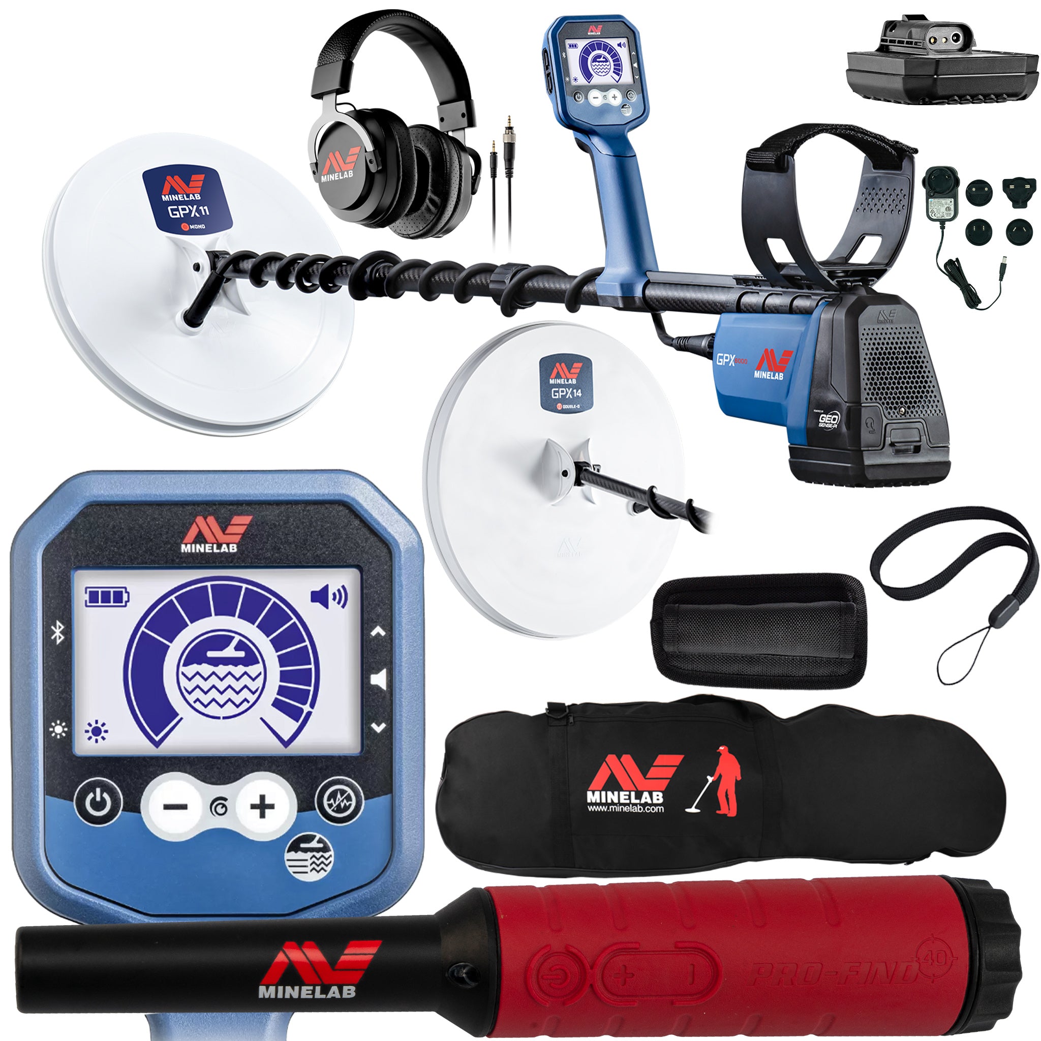 Minelab GPX 6000 Metal Detector with Pro-Find 40 and Carry Bag