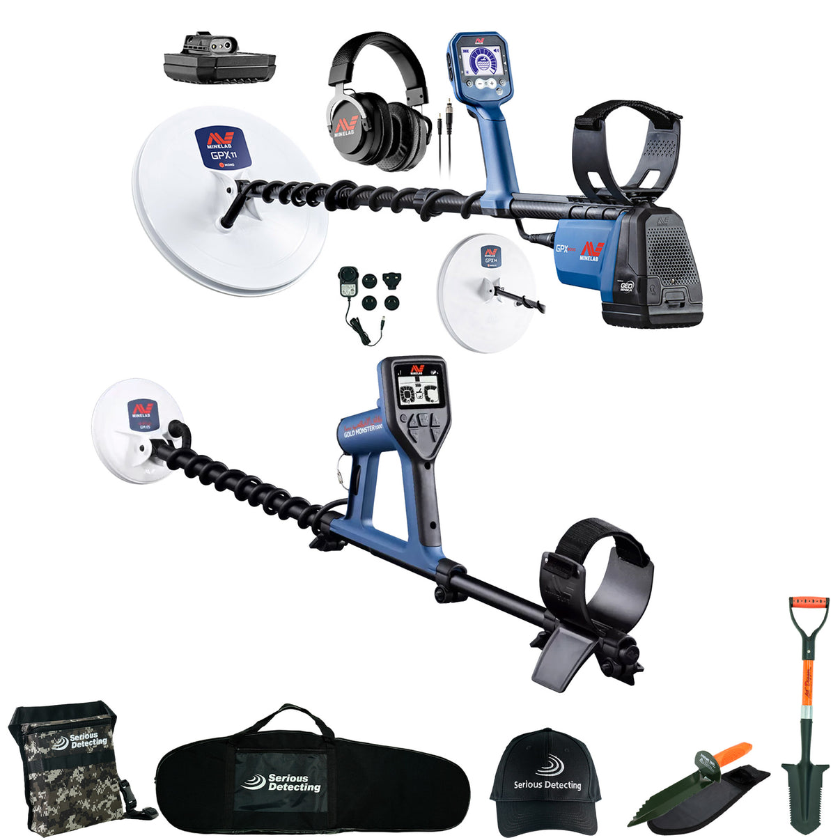 Minelab GPX 6000 Metal Detector with Gold Monster 1000 Metal Detector includes Serious Detecting Accessory Kit