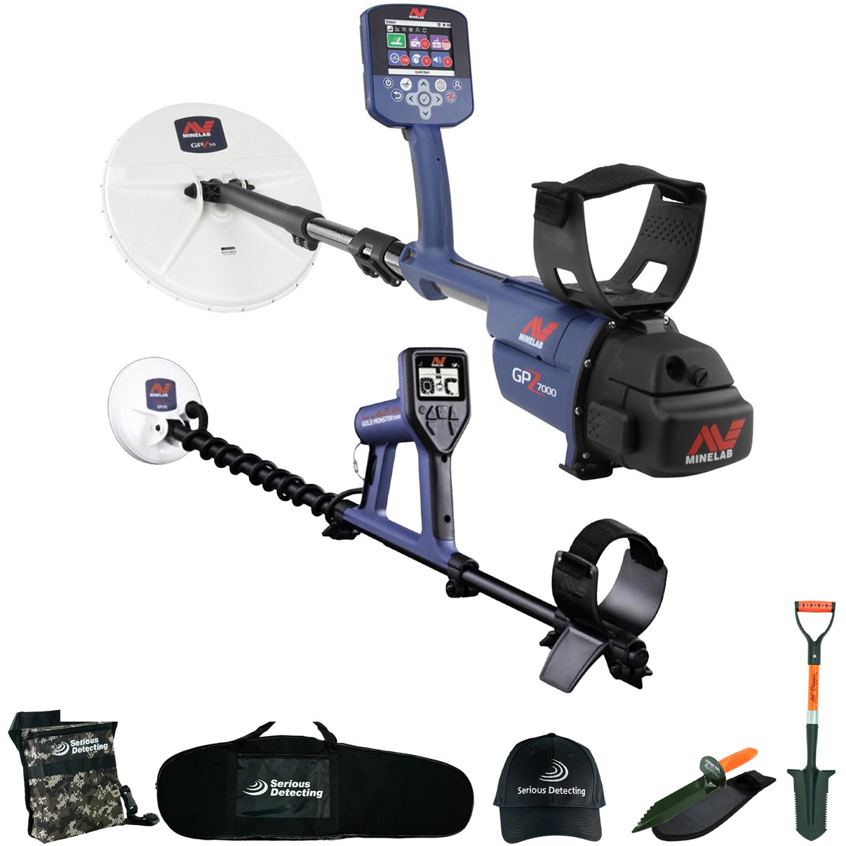 Minelab GPZ 7000 Gold Detector with Gold Monster 1000 Metal Detector  includes Serious Detecting Accessory Kit