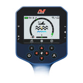 Minelab GPZ 8000 control panel displaying LCD screen and control buttons