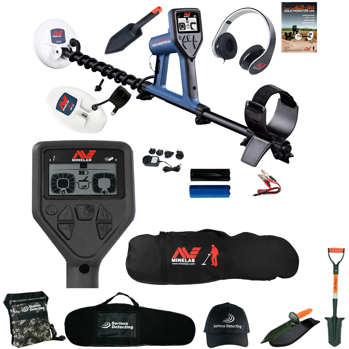 Minelab Gold Monster Metal Detector with Minelab Carry Bag includes Serious Detecting Accessory Kit