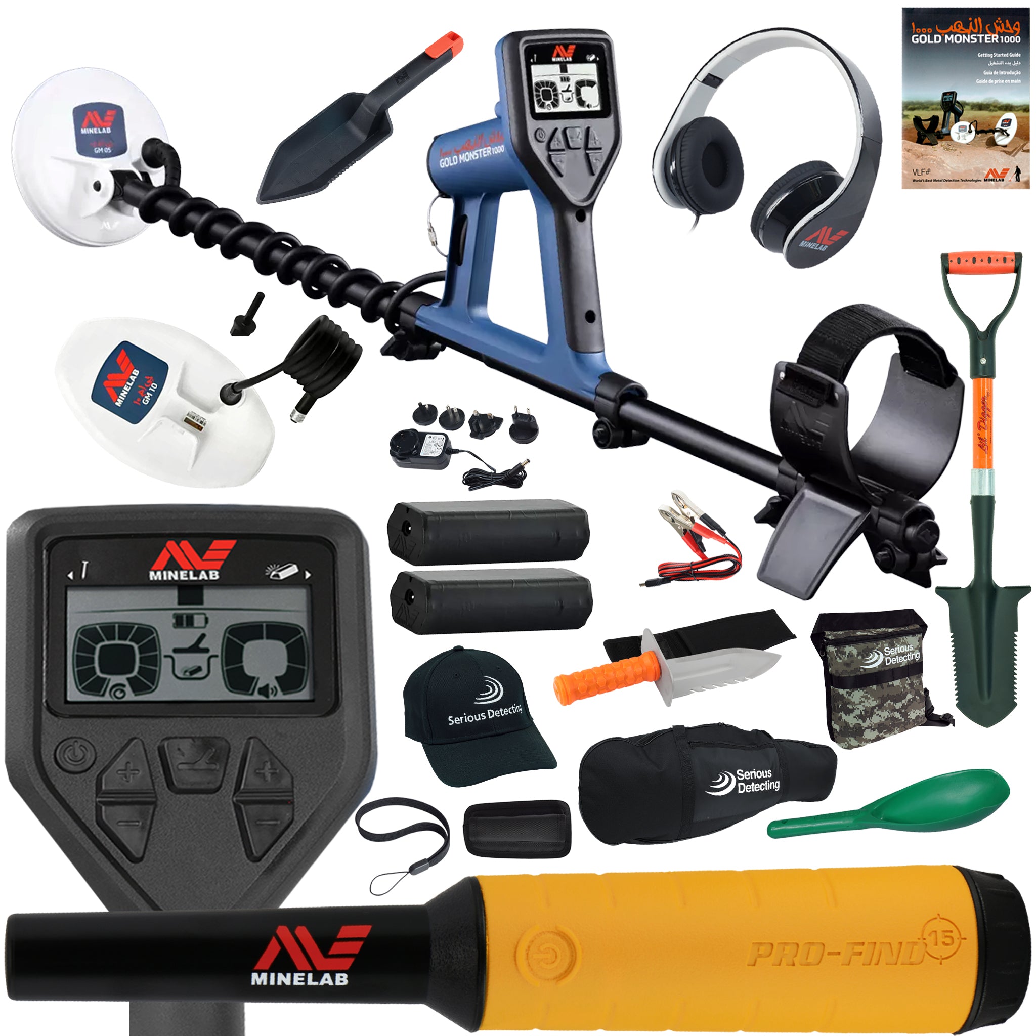 Minelab GOLD MONSTER 1000 Metal Detector Pro Package - PKSD