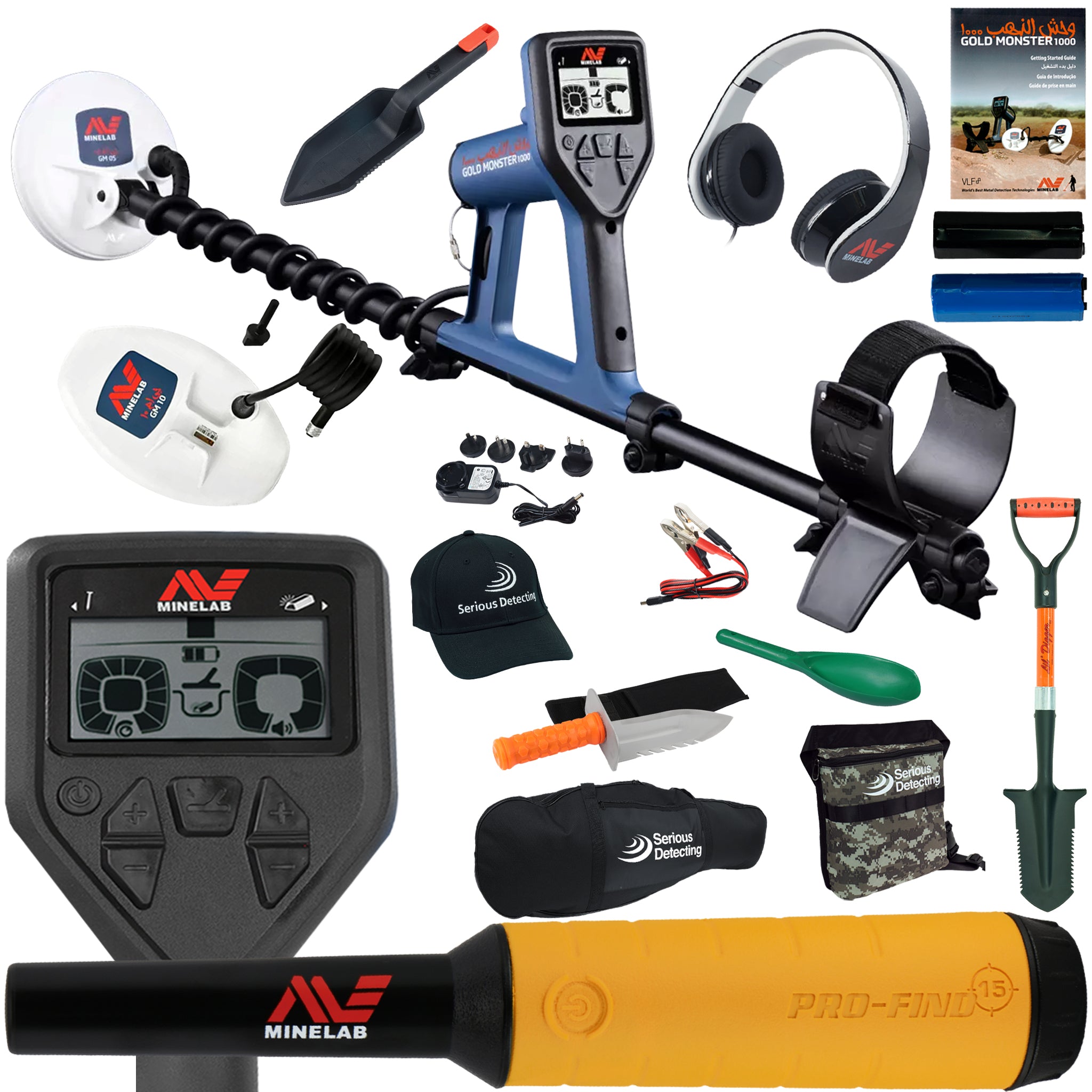 Minelab GOLD MONSTER 1000 Metal Detector Pro Package - PKSD