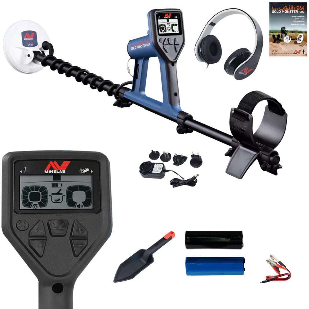 Minelab Gold Monster 1000 metal detector with GM05 5 in Double-D coil
