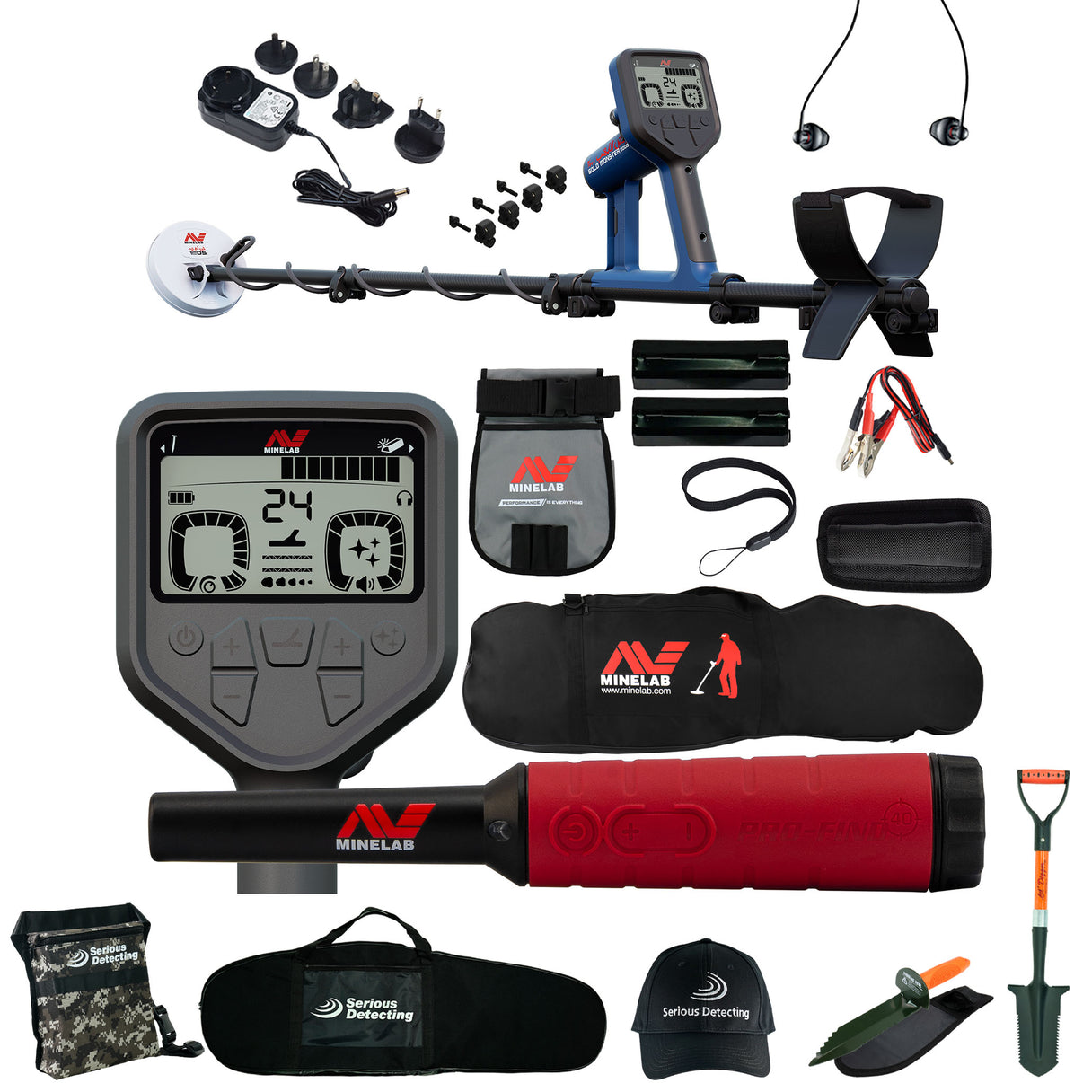 Minelab GOLD MONSTER 2000 Metal Detector with Multi-Au™ Technology with Pro-Find 40 Pinpointer and carrybag includes Serious Detecting Accessory Kit