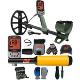 Minelab X-TERRA PRO Metal Detector Bundle with PRO-FIND 15 Pinpointer, Pouch, Hat, Gloves, and Serious Detecting Kit with pouch, gloves, and digging knife