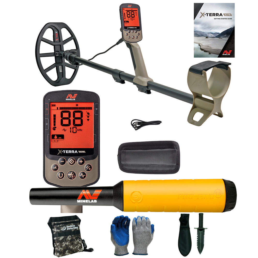 Minelab X-TERRA ELITE Waterproof Metal Detector w/ Pro-Find 15