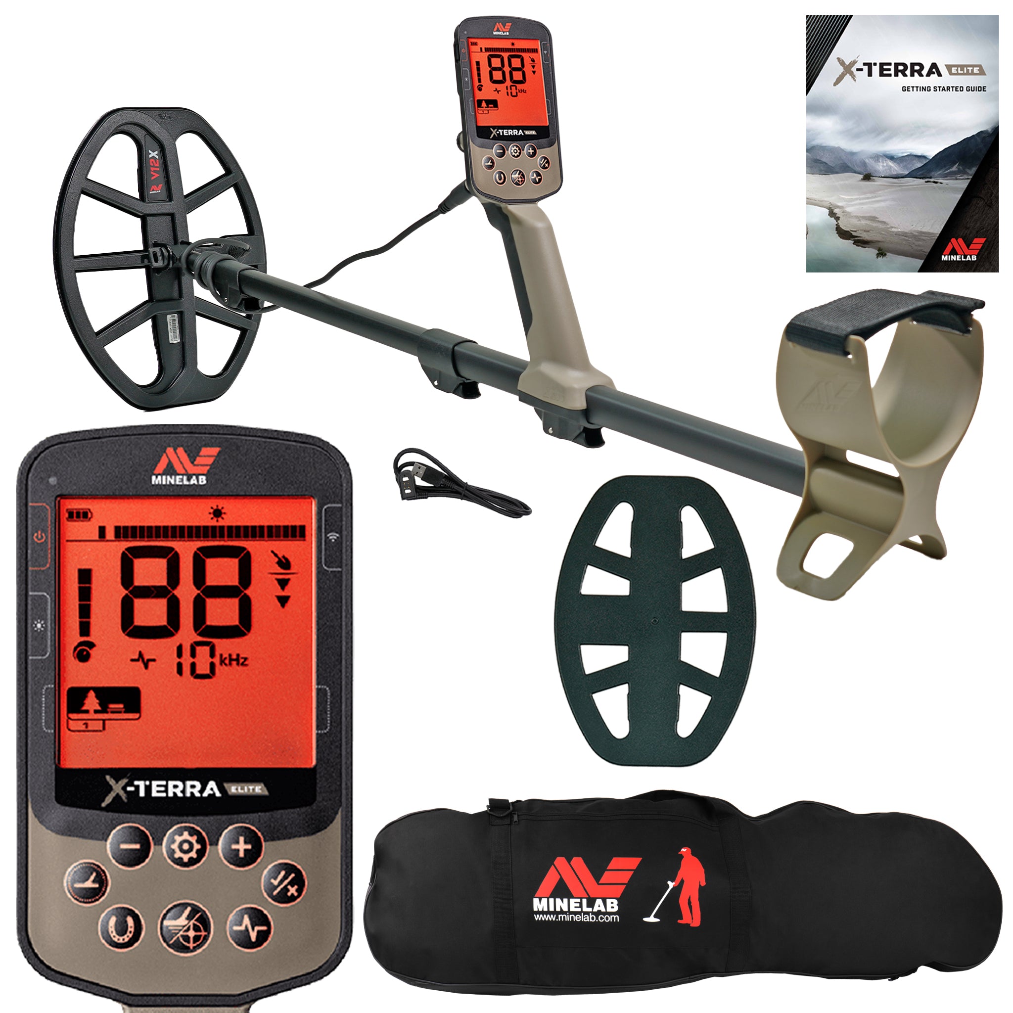 Minelab X-TERRA ELITE Waterproof Metal Detector with Carry Bag