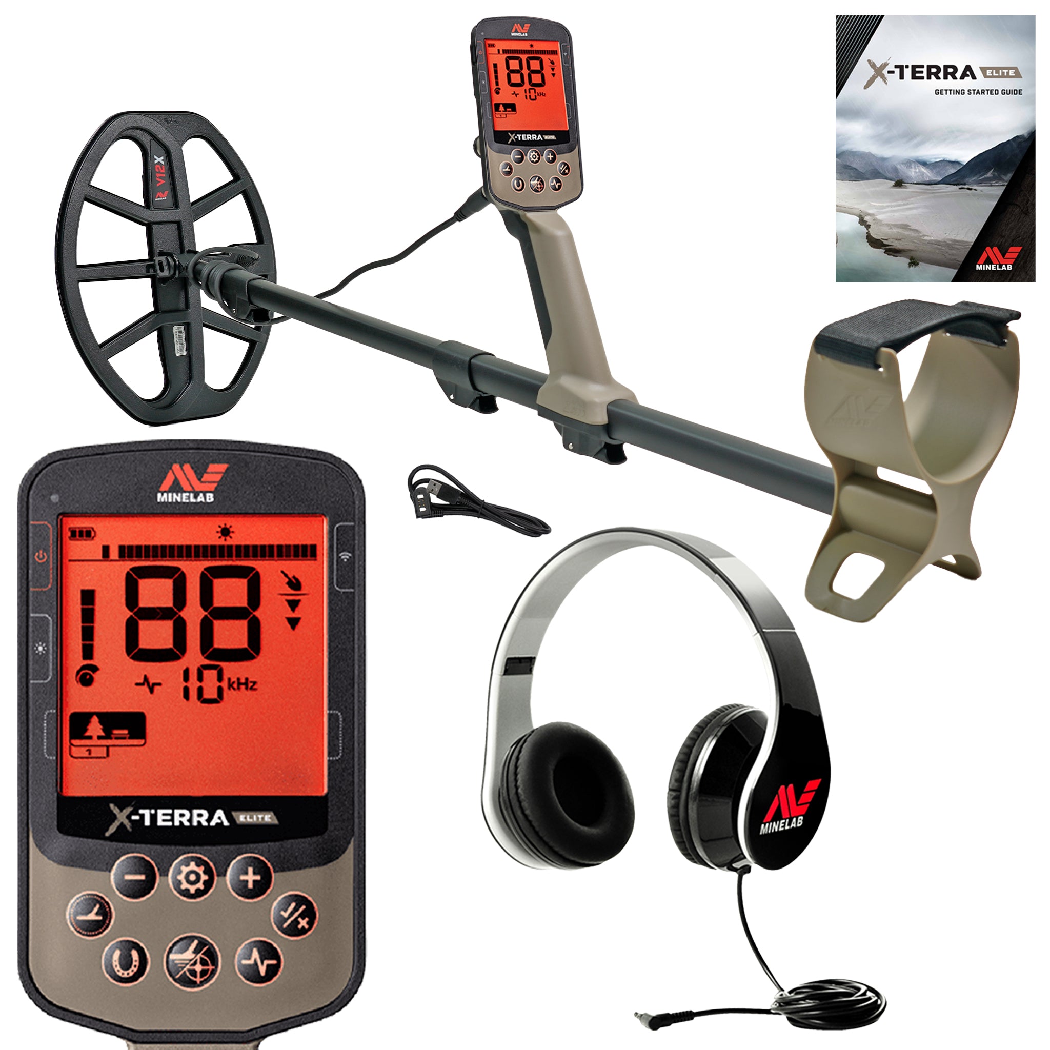 Minelab X-TERRA ELITE Waterproof Metal Detector with Wired Headphones