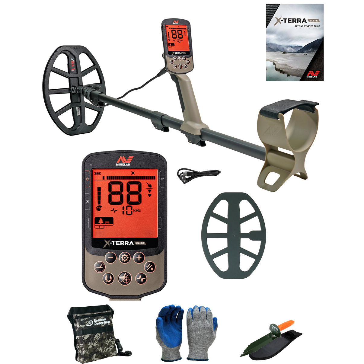 Minelab X-TERRA Elite with free pouch, gloves, and digger