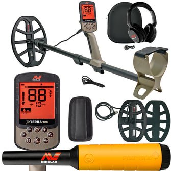 Minelab X-TERRA ELITE Expedition Pack Waterproof Metal Detector w/ Pro-Find 20