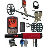 Minelab X-TERRA ELITE Expedition Pack Metal Detector with Pro-Find 40 Pinpointer and Serious Detecting Kit
