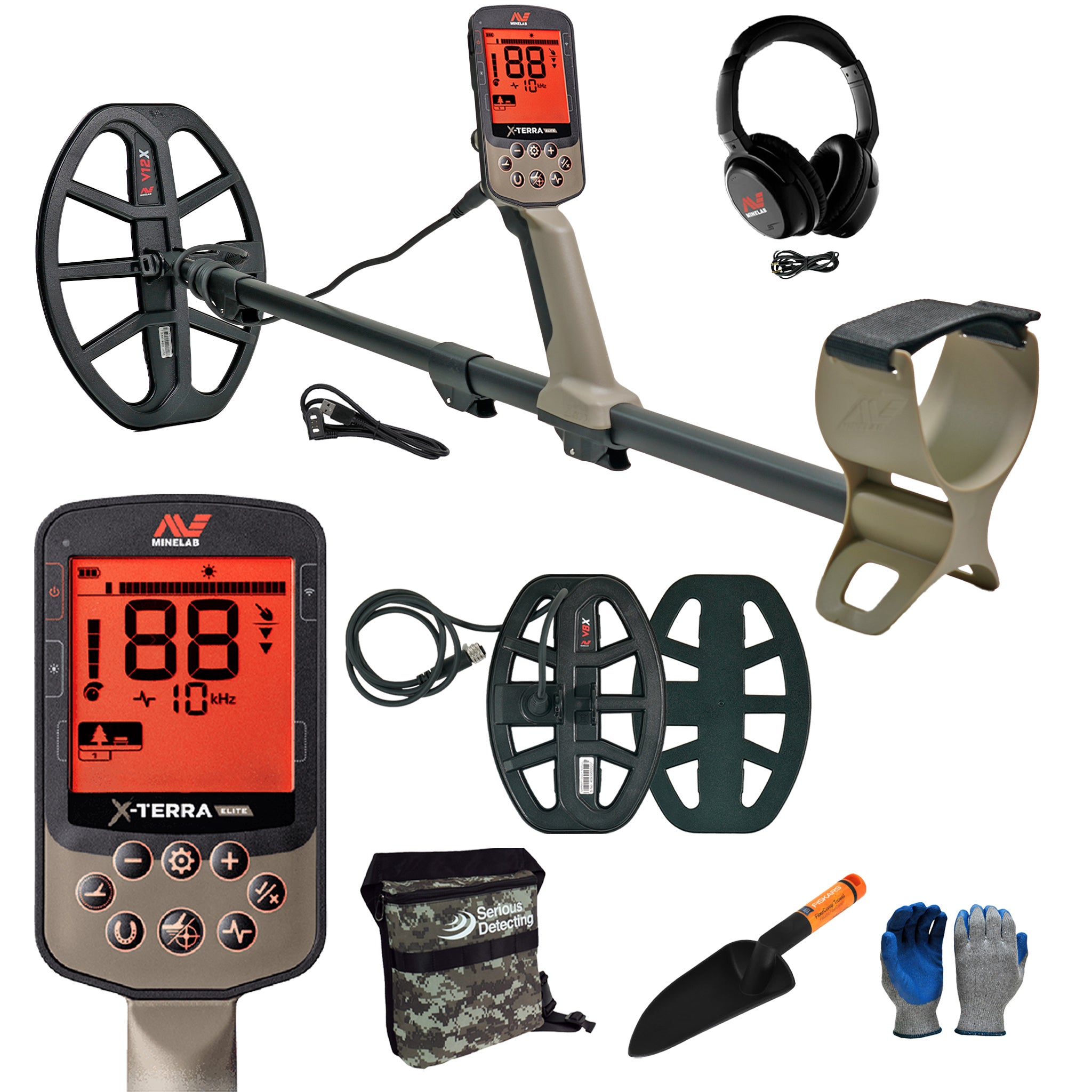 Minelab X-TERRA ELITE Expedition Pack Waterproof Metal Detector w/ Starter Package  - PKSD