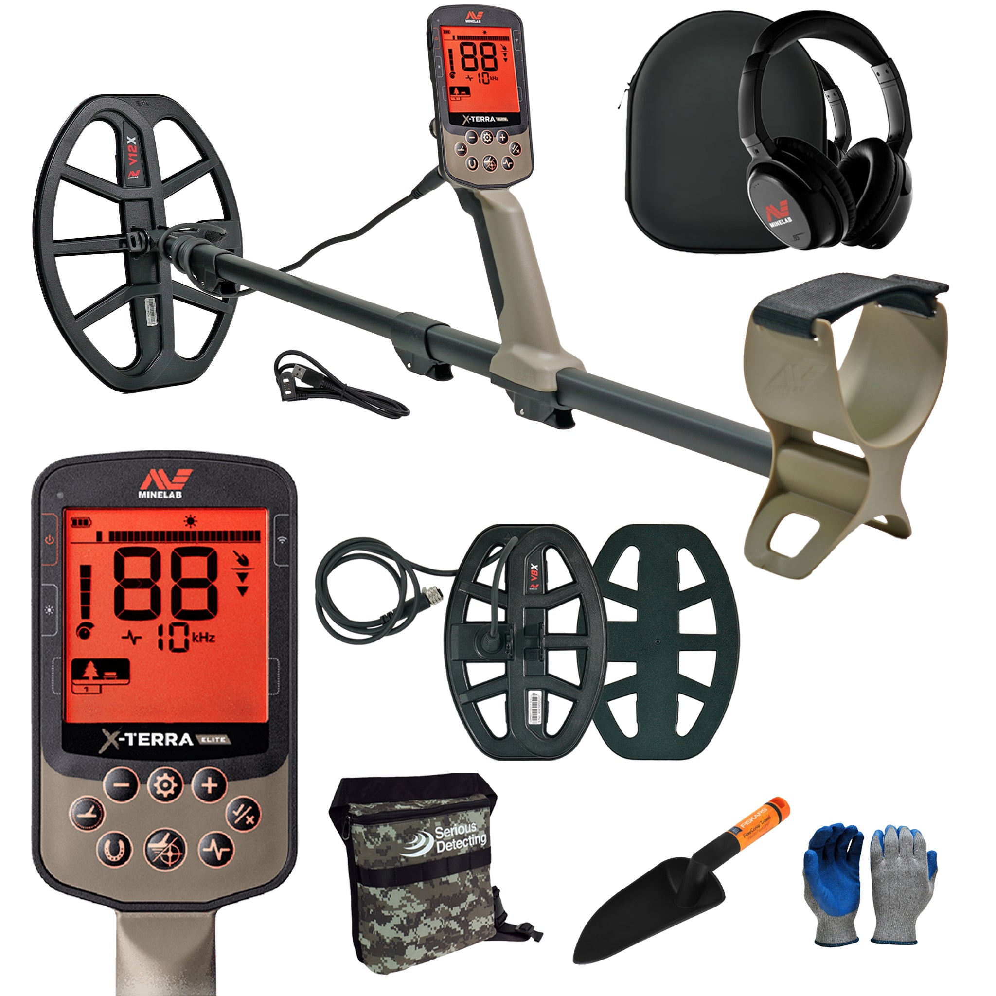 Minelab X-TERRA ELITE Expedition Pack Waterproof Metal Detector w/ Starter Package  - PKSD