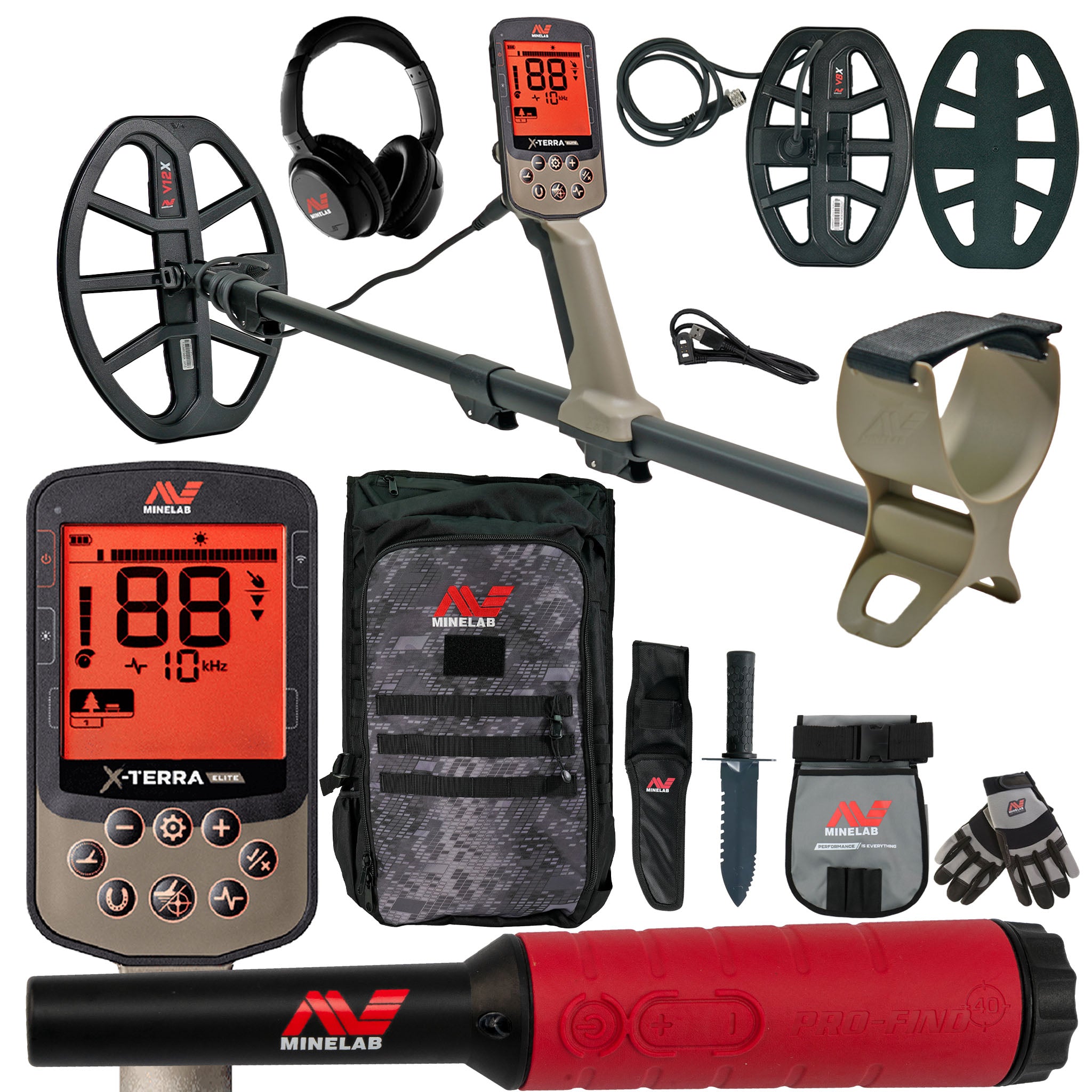 Minelab X-TERRA ELITE Multi-IQ Waterproof Detector Bundle